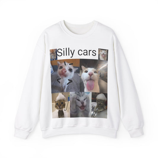 Silly cars sweatshirt(for cat people)